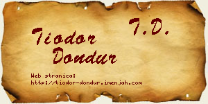 Tiodor Dondur vizit kartica